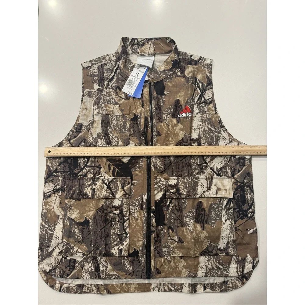 Adidas OG Camo Vest Men's M Brown Camouflage Full Zip Cotton KD6258